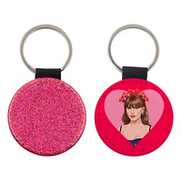Taylor Swift In Heart Keychain - Pink