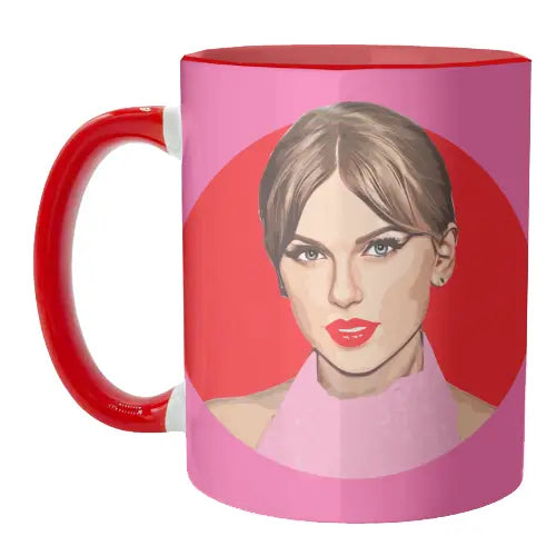 Taylor Swift Red Lips Mug - Inner & Handle Red
