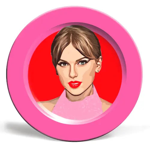 Taylor Swift Red Lips - 10 Inch Plate