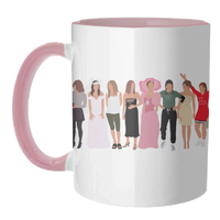 Rachel Outfits Mug - Inner & Handle Pink