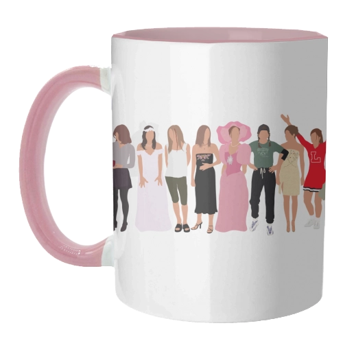 Rachel Outfits Mug - Inner & Handle Pink