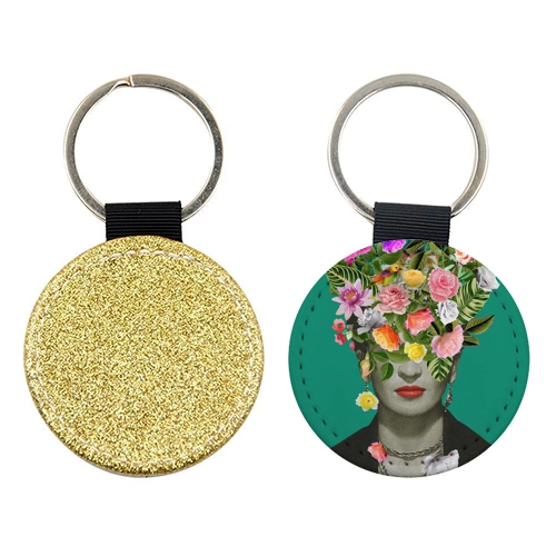 Frida Floral Keychain - Gold