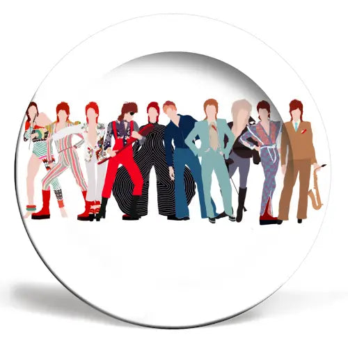 David Bowie Outfits - 10 Inch Plate