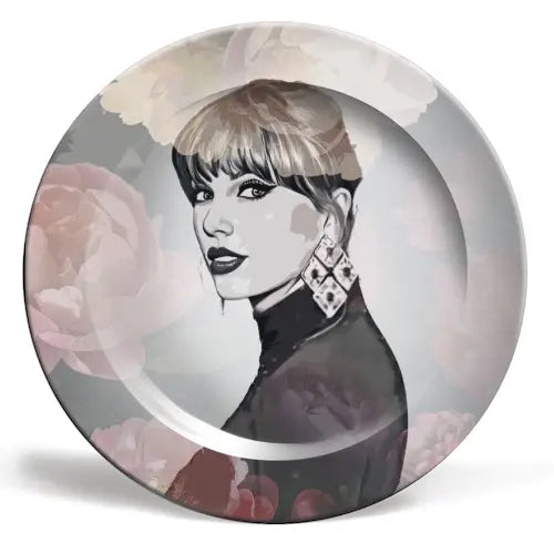 Taylor Swift Floral - 10 Inch Plate