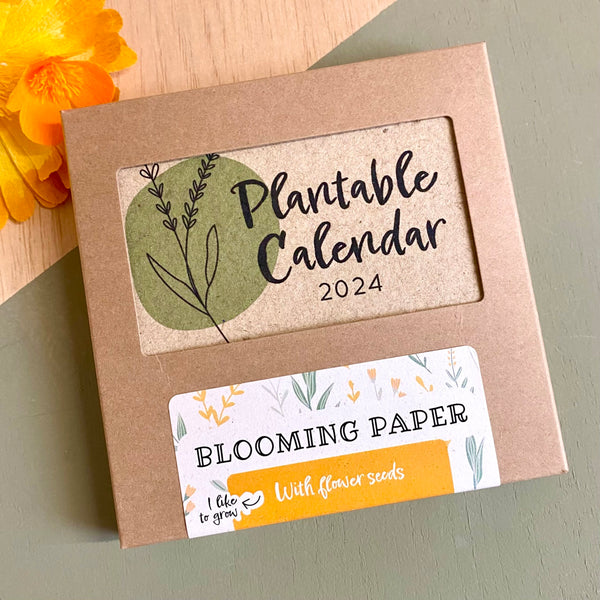 Plantable 'Flowers' Calendar 2024