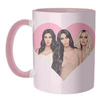 Kardashian Sisters Mug - Inner& Handle Pink