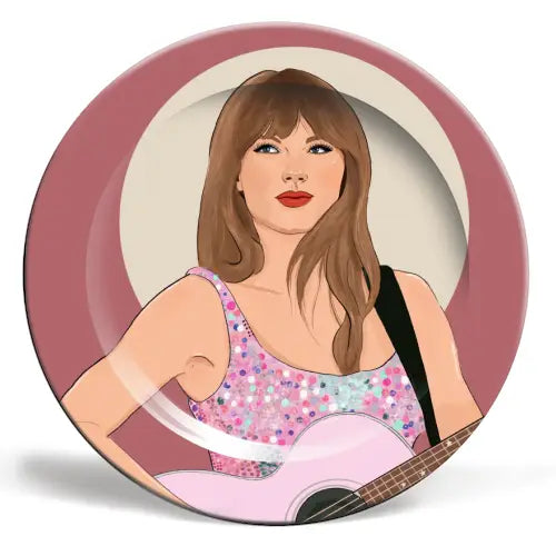 Taylor Swift Guitar - 10 Inch Plate