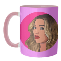 Queen B Mug - Inner& Handle Pink