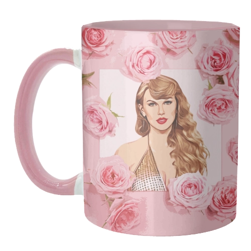Taylor Swift Valentine's Mug - Inner& Handle Pink