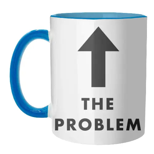 The Problem Mug - Inner & Handle Blue