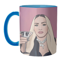 Madonna Mug - Inner & Handle Blue