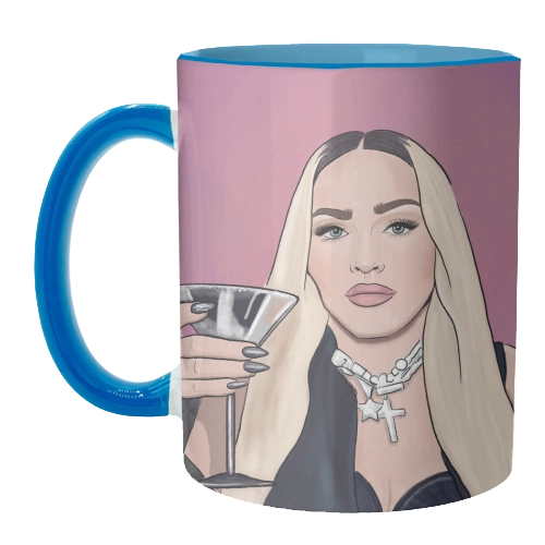 Madonna Mug - Inner & Handle Blue