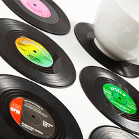 Vinyl Coasters - set of 6 drink coasters