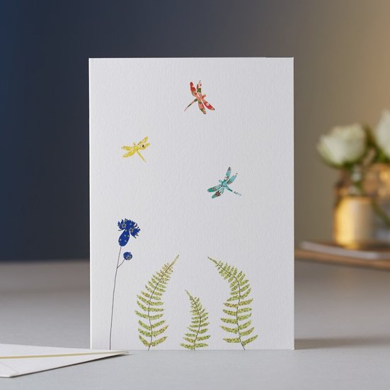 Dragonflies And Fern