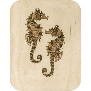 Wooden - Etched Seahorses