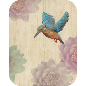 Wooden - Kingfisher And Waterlilies