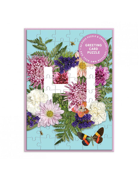 Greeting Card puzzle: Say It With Flowers HI