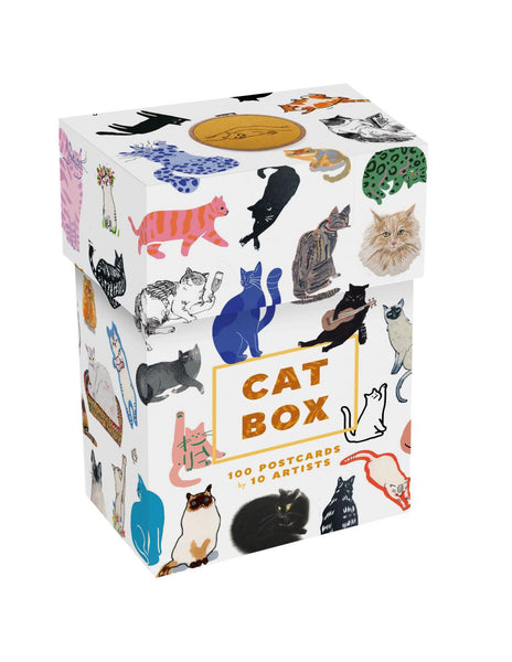 CAT BOX - 100 Postcards by 10 artists
