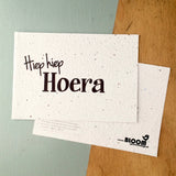 Growing Card (bloeikaart) Hiep Hiep Hoera
