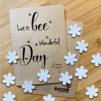 Blooming confetticards (bloeiconfetti en kaart) Let it bee a Wonderful Day!
