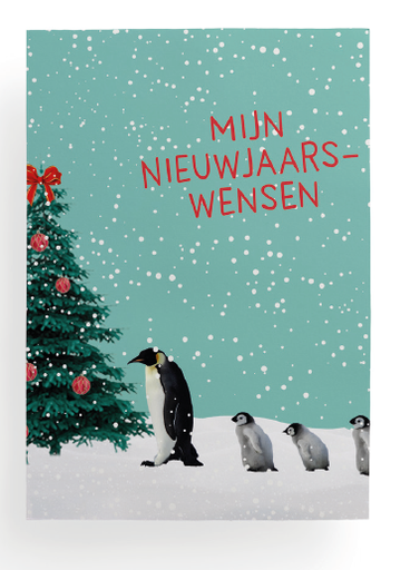 Nieuwjaarsbrief - Mijn Nieuwjaarswensen Pinguïn