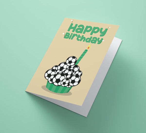 Happy Birthday Cupcake Football