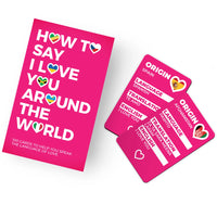 How To Say I Love You Around The World - set of 100 Cards