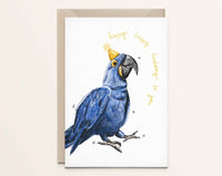 Happy Happy Birdday To You - Blue Parrot