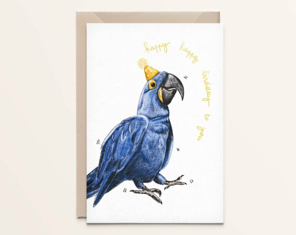 Happy Happy Birdday To You - Blue Parrot